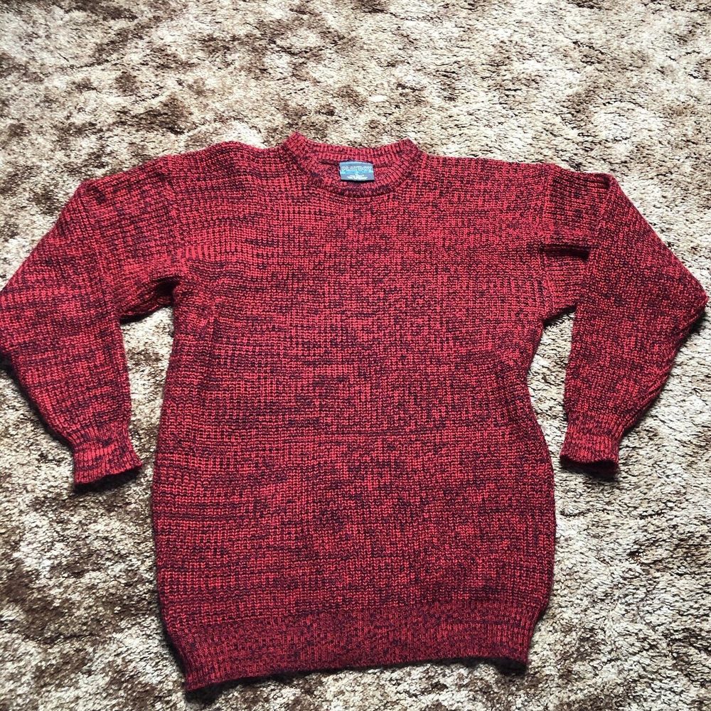 Vintage Playboy Sweater Men’s Extra Large Red Knit Crewneck